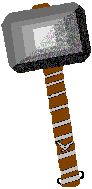 Thor's hammer loaded with magic
